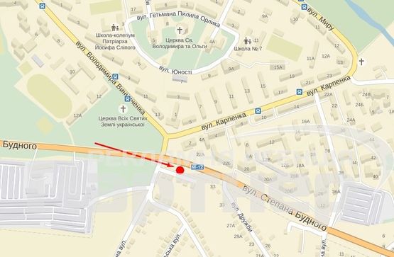 Схема рекламної площини за адресою С. Будного