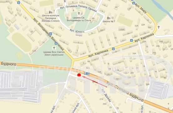 Схема рекламної площини за адресою С. Будного