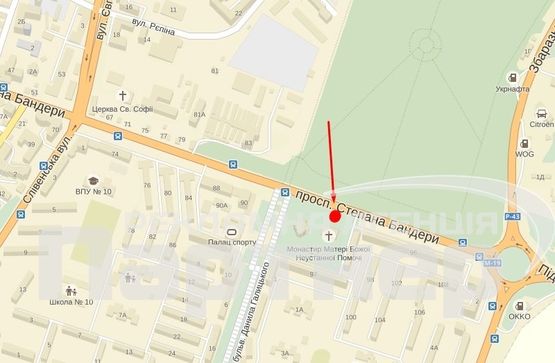 Схема рекламної площини за адресою С. Бандери
