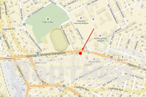 Схема рекламної площини за адресою С. Бандери