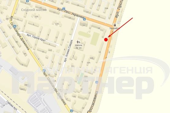 Схема рекламной плоскости по адресу Протасевича