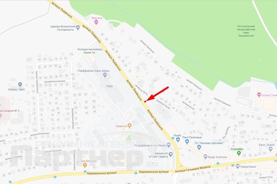 Схема рекламной плоскости по адресу Львівська