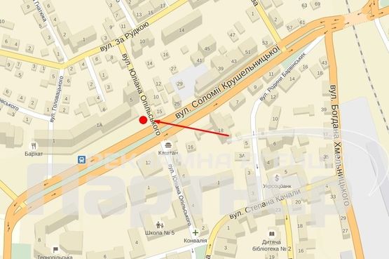 Схема рекламной плоскости по адресу С. Крушельницької