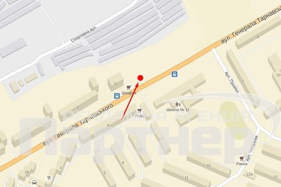 Схема рекламной плоскости по адресу Генерала Тарнавського