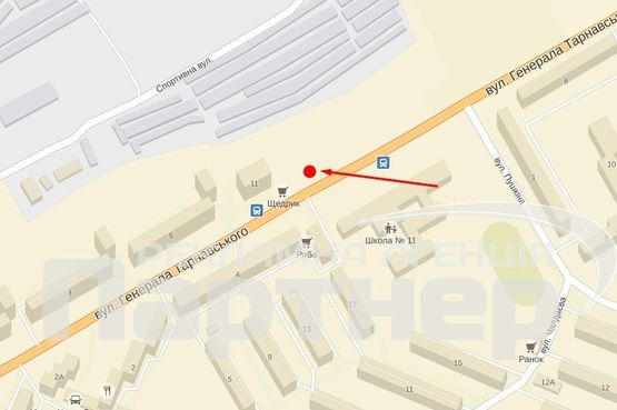 Схема рекламной плоскости по адресу Генерала Тарнавського