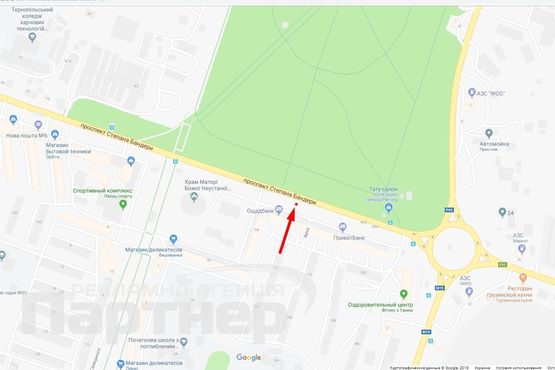 Схема рекламной плоскости по адресу С. Бандери