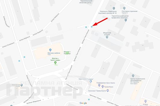 Схема рекламної площини за адресою Текстильна