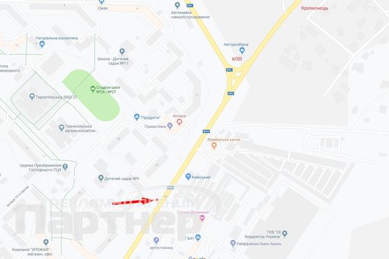 Схема рекламной плоскости по адресу 15 Квітня