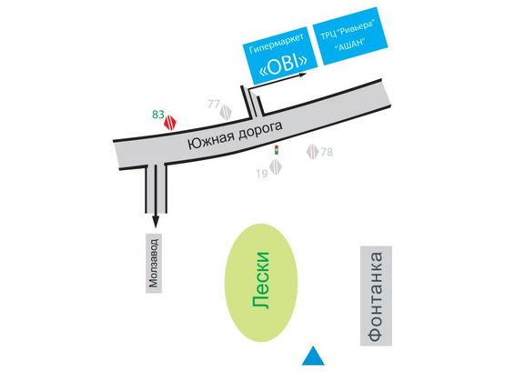 Схема рекламної площини за адресою Южная дорога (Старониколаевская) из Одессы, к ТРЦ "Ривьера", в Николаев, Южный
