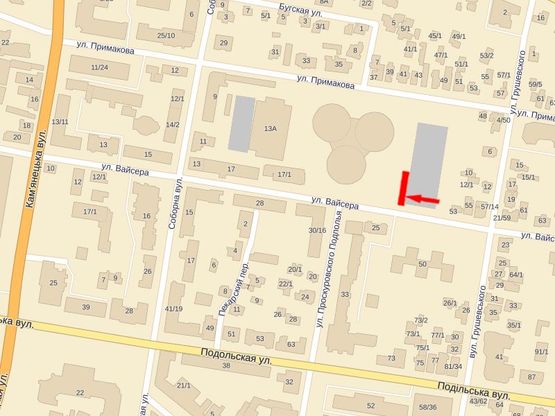 Схема рекламної площини за адресою Ул.Соборная, 11 (Центр. прод. рынок) №2