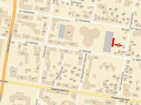 Схема рекламної площини за адресою Ул.Соборная, 11 (Центр. прод. рынок) №13