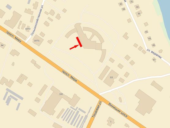 Схема рекламної площини за адресою Винницкое шоссе, 23, на фасаде здания Автовокзала №1