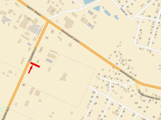 Схема рекламної площини за адресою Трудовая ул., возле АЗС "ANP"