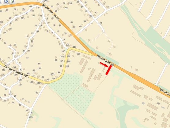 Схема рекламної площини за адресою Виниицкое шоссе ул.