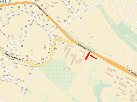 Схема рекламної площини за адресою Виниицкое шоссе, сменная станция