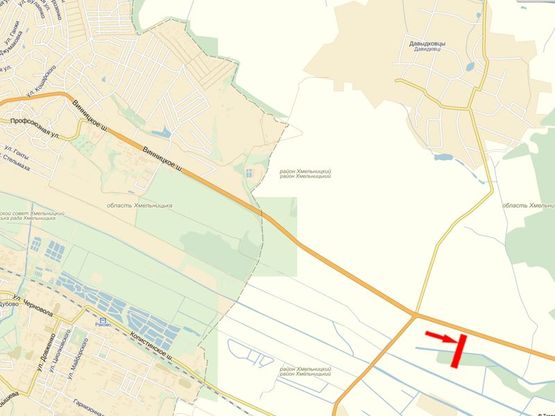 Схема рекламної площини за адресою Выезд на Винницу, Киев, возле заправки "ANP"