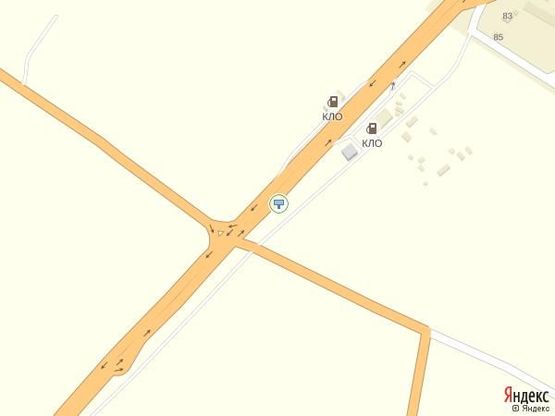 Схема рекламної площини за адресою Автодорога, М-05, Киев-Одесса, км17+140 (возле АЗС "КЛО" перед с. Чабаны)