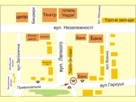 Схема рекламної площини за адресою вул. Гаркуші (зупинка) №3 ст Б