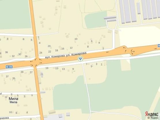 Схема рекламної площини за адресою М-06 Київ-Чоп, км 25+500 (с. Капитановка)