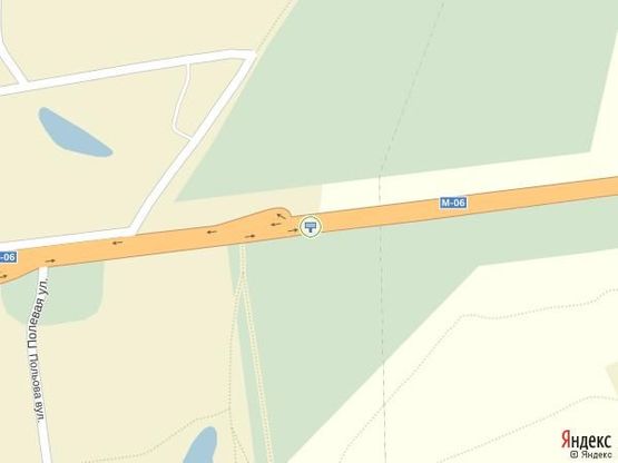 Схема рекламной плоскости по адресу М-06 Київ-Чоп, км 36+450 (с. Бузовая)