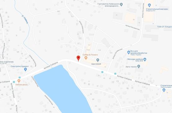 Схема рекламной плоскости по адресу Петропавлівська Борщагівка, вул.Соборная, на перехресті з вул.Шевченко, біля ЖК Щасливий