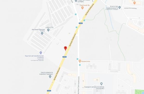 Схема рекламной плоскости по адресу Софіївська Борщагівка, вул.Київська, направлення на Боярку