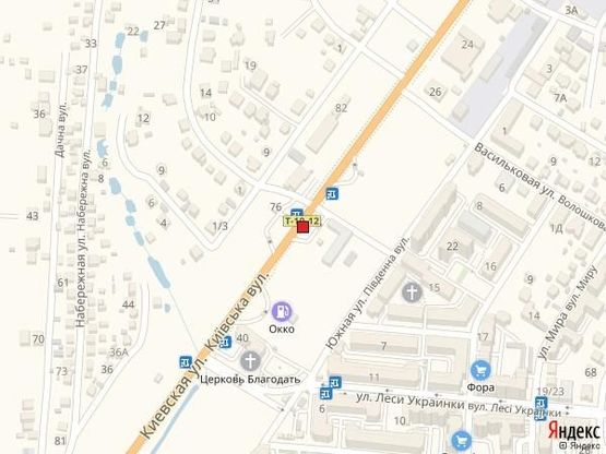 Схема рекламной плоскости по адресу Софіївська Борщагівка, вул.Київська,