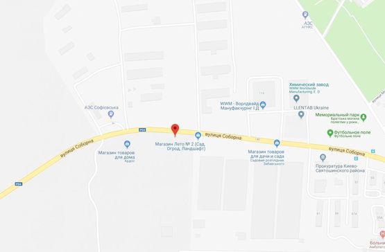 Схема рекламной плоскости по адресу Софіївська Борщагівка, Софіївська Борщагівка, вул.Соборна