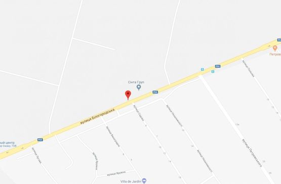 Схема рекламной плоскости по адресу Святопетрівське, Святопетрівське, вул.Білогородська біля зупинки  Доброволець