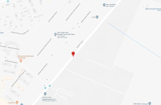 Схема рекламной плоскости по адресу Вишневе, Автодорога О101304 Киевское Полукольцо-Крюковщина-Боярка, км 2+800 (ліво), перед Пионерским кварталом