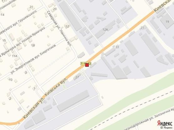 Схема рекламної площини за адресою Святопетрівське, ул.Киевская, возле заправки БРСМ (автомобильная дорога Т-10-12 Киев-Боярка)