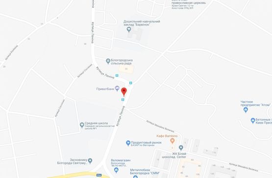 Схема рекламної площини за адресою Білогородка (Хмельницька обл.),