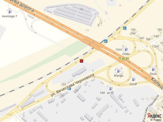 Схема рекламной плоскости по адресу Вишневе, ул.В.Черновола,