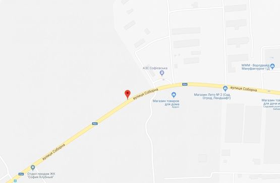 Схема рекламной плоскости по адресу Софіївська Борщагівка,  ул.Соборная, возле парка