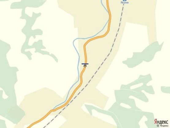 Схема рекламной плоскости по адресу смт.Ясіня, вїзд в центр, в сторону м.Ів.Франківськ