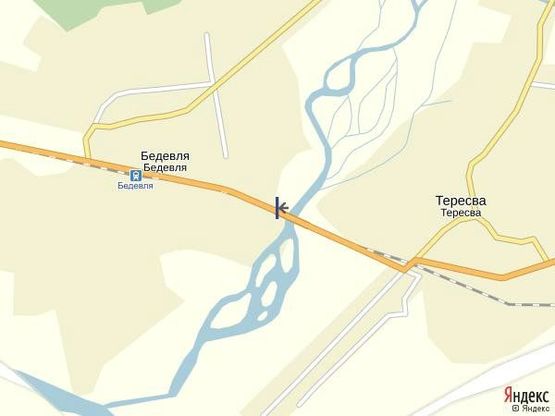 Схема рекламной плоскости по адресу с.Бедевля, в сторону м.Тячів, навпроти АЗС Вакос