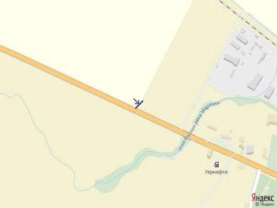 Схема рекламної площини за адресою м. Тячів вул.Армійськіа, вїзд ,супермаркету Барва, АЗС, техстанція стадіон - 500м., траса Мукачево-Рогатин