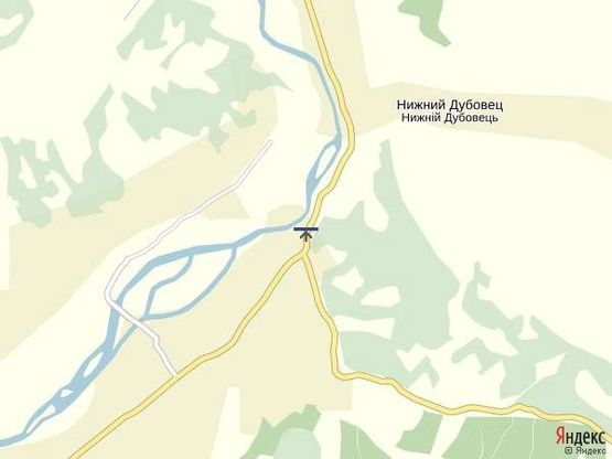 Схема рекламної площини за адресою смт.Дубове вул.Головна, вїзд із сторони м.Тячів