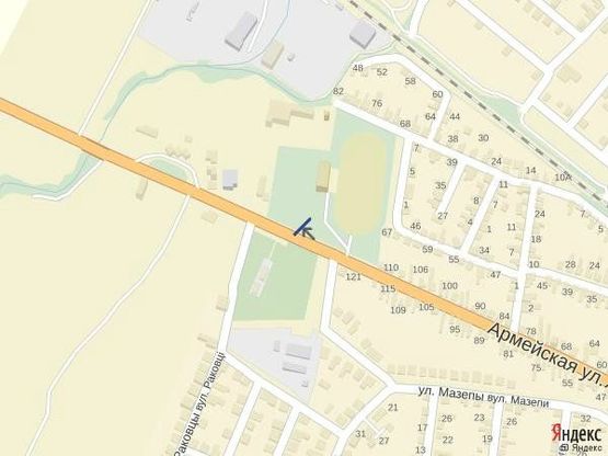 Схема рекламної площини за адресою м. Тячів вул.Армійська, біля АЗС, ресторану, меблевого салону, автомийки ,виїзд з міста в сторону м.Хуст, Ужгород, біля стадіону