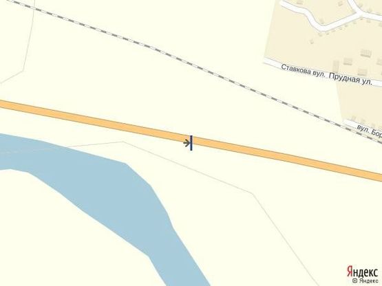 Схема рекламной плоскости по адресу м.Хуст, Вул. Волошина, в'їзд в місто траса Мукачево-Івано-Франківськ, в сторону м. Тячів