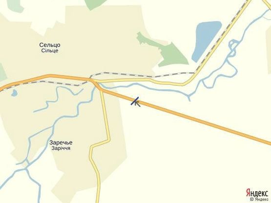 Схема рекламной плоскости по адресу с.Заріччя, вул, Головна, траса Івано-Франківськ-Мукачево, в сторону м.Мукачево