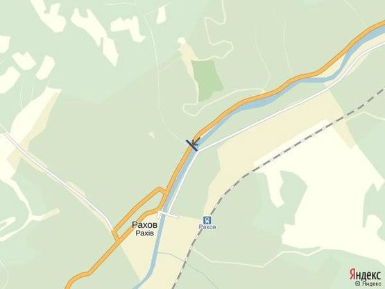 Схема рекламной плоскости по адресу Рахів вул.Головна, в'їзд в центр міста в сторону м.Ужгород