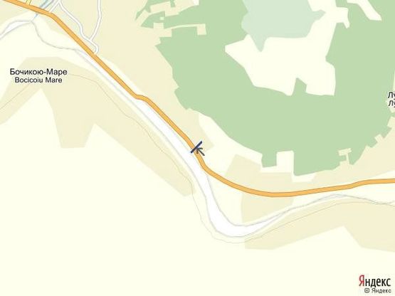 Схема рекламной плоскости по адресу смт.Великий Бичків вїзд в селище зі сторони м.Рахів в сторону м.Ужгород траса Рогатин-Мукачево