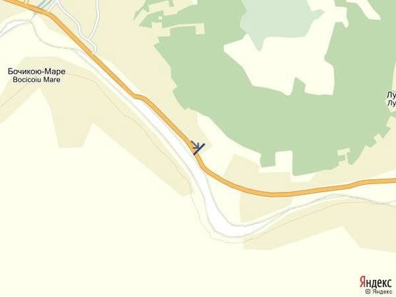 Схема рекламної площини за адресою смт.Великий Бичків виїзд з селища зі сторони м.Ужгород в сторону м.Рахів траса Мукачево-Рогатин