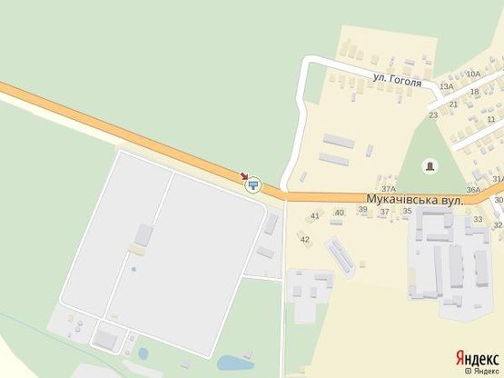 Схема рекламної площини за адресою м. Свалява,  вул. Мукачівська, навпроти СТО