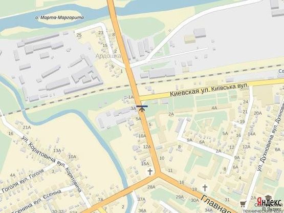 Схема рекламної площини за адресою м. Свалява, вул. Головна навпроти Максібуд