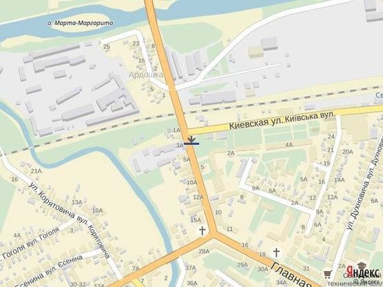 Схема рекламної площини за адресою м. Свалява, вул. Головна навпроти Максібуд