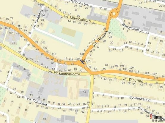 Схема рекламної площини за адресою м. Тячів пл.Карла-Маркса, круг, потужна транспортно-пасажирська розв'язка вокзажи: ЖД, і АВТО.