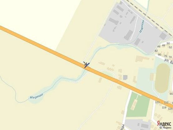 Схема рекламної площини за адресою м. Тячів вул.Армійська,вїзд в місто супермаркет Silverland, АЗС, ресторани, аквапарк