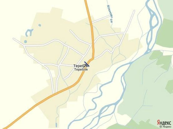 Схема рекламної площини за адресою с.Теребля, в'їзд в село,в сторону смт. Угля, навпроти зони відпочинку Едем